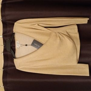 St John Collection gold sweater, size P